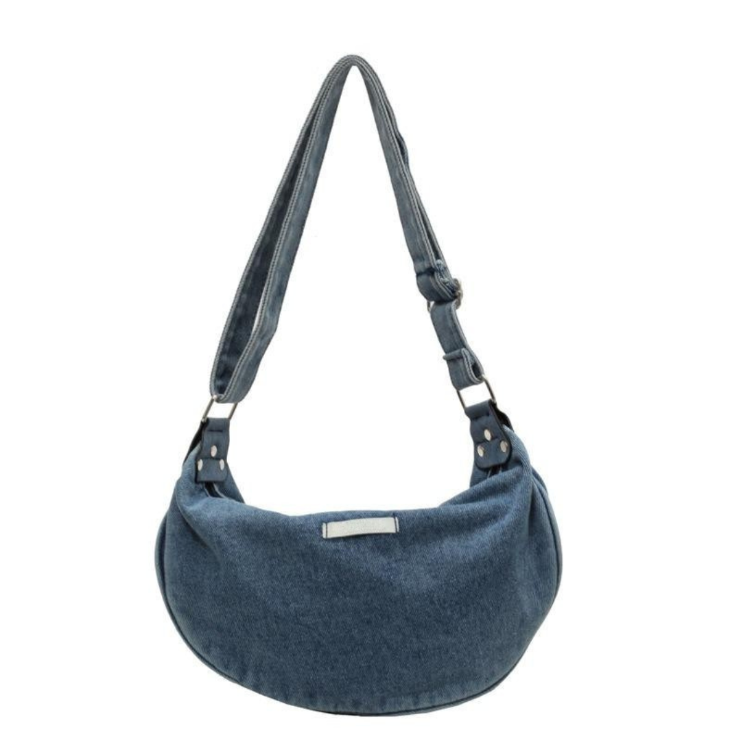 Gemalai Denim Crescent Bag