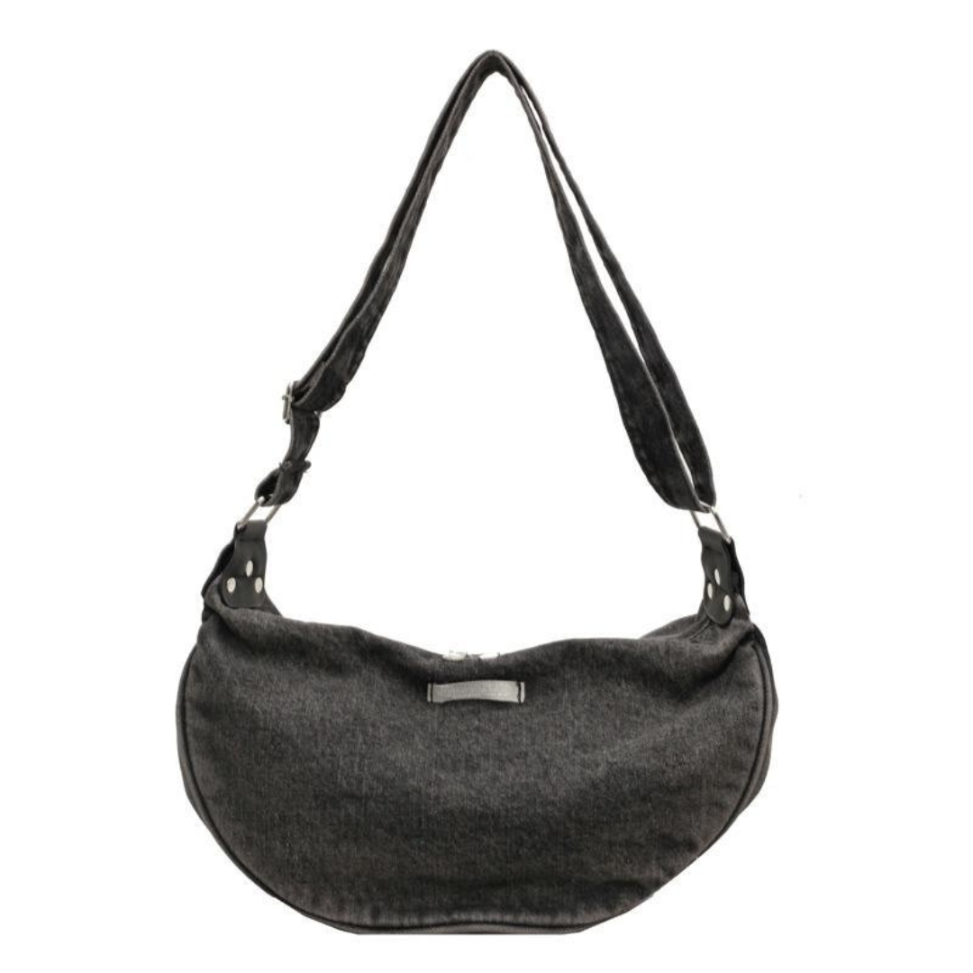 Gemalai Denim Crescent Bag
