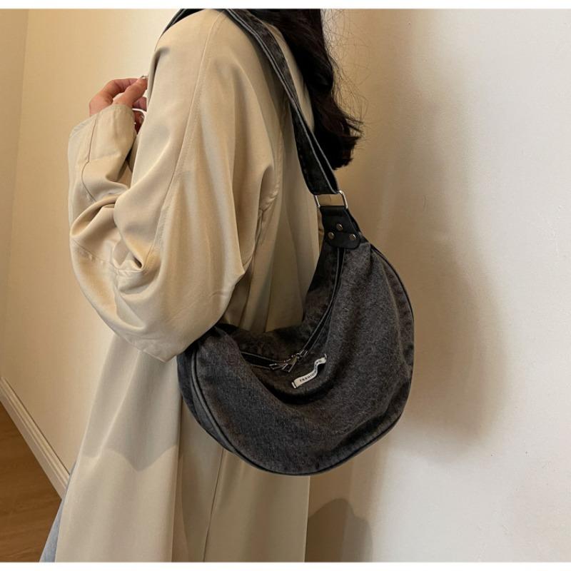 Gemalai Denim Crescent Bag