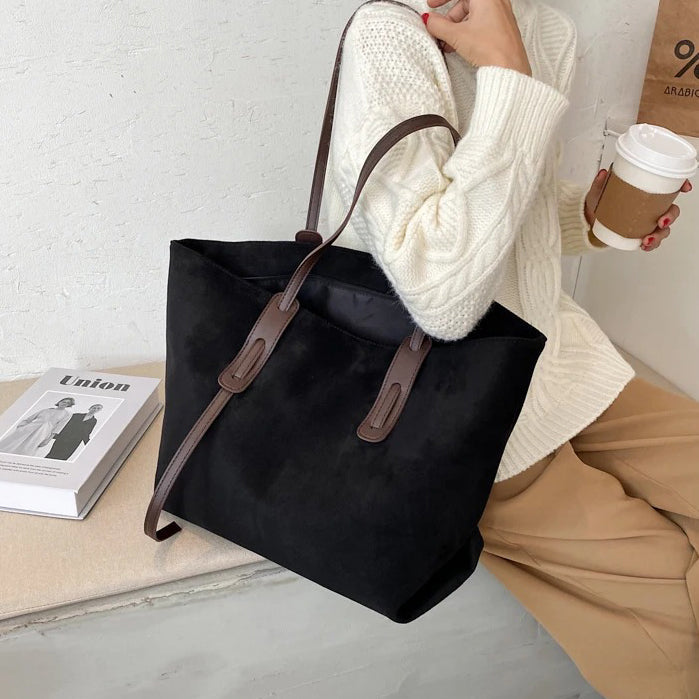Embun Malam Selasih Suede Tote