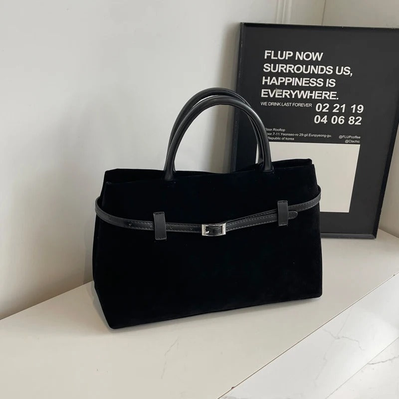 Embun Malam Faux Suede Tote