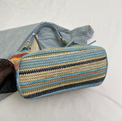 Bumi Lestari Ribbon Straw Tote