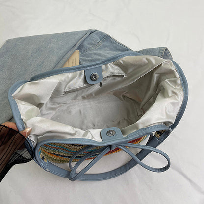 Bumi Lestari Ribbon Straw Tote