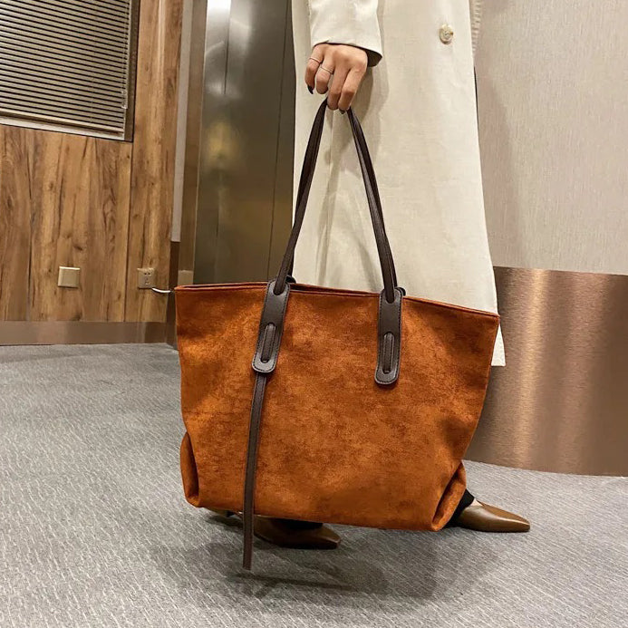 Embun Malam Selasih Suede Tote