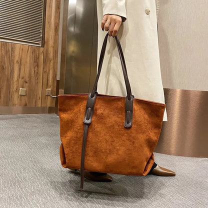 Embun Malam Selasih Suede Tote