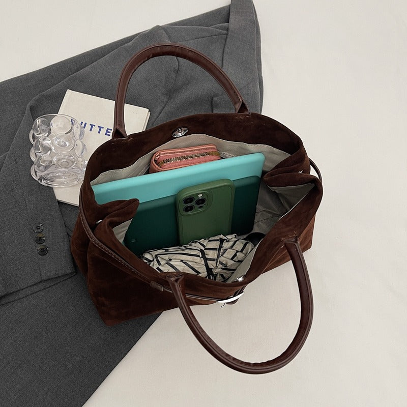 Embun Malam Faux Suede Tote