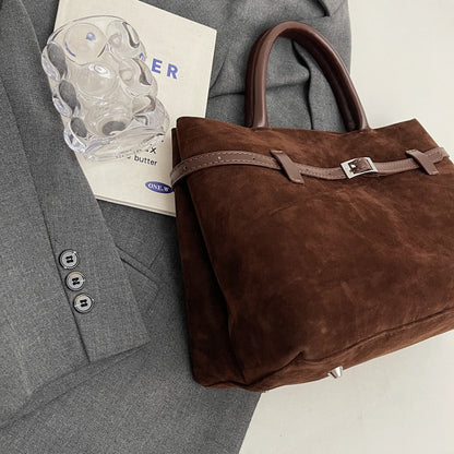 Embun Malam Faux Suede Tote