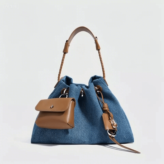 Gemalai Denim Slouch Bucket Bag