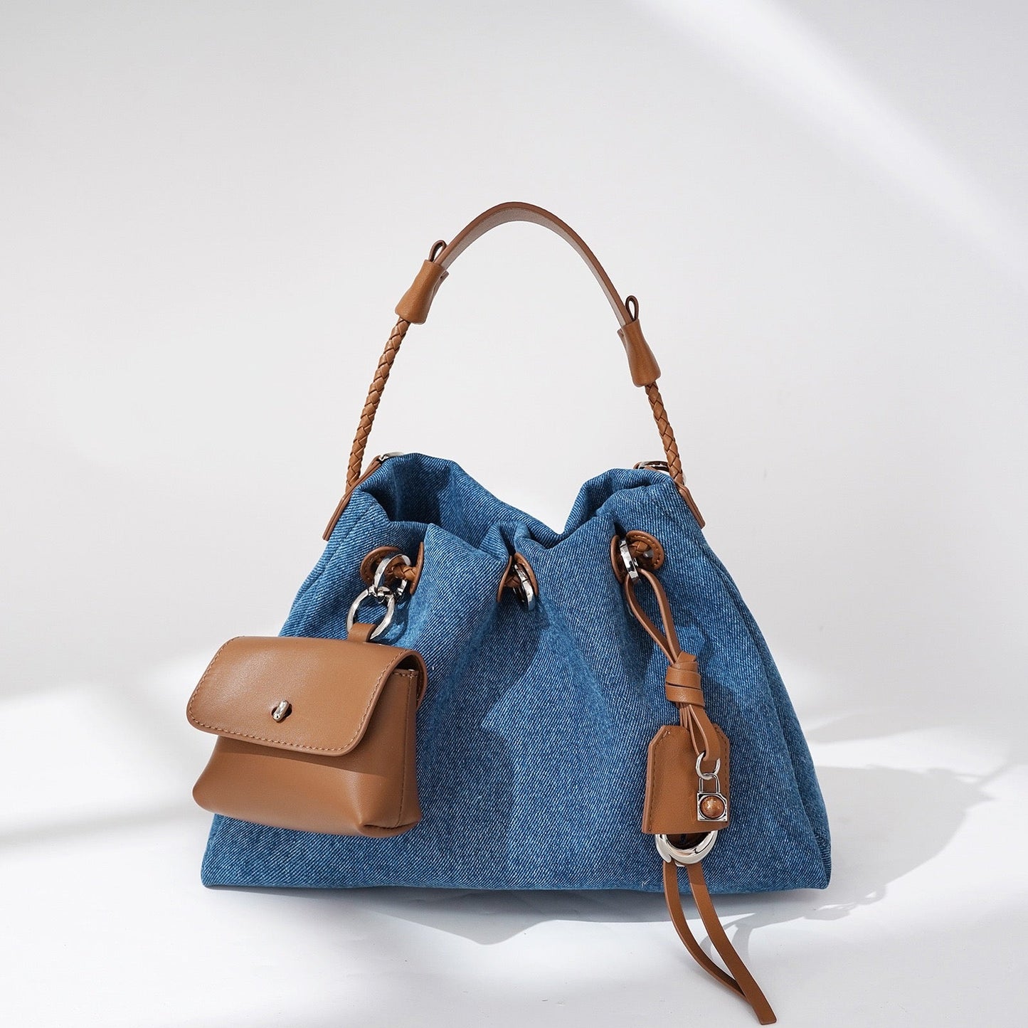 Gemalai Denim Slouch Bucket Bag