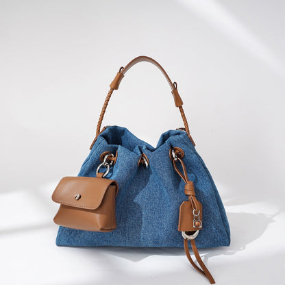 Gemalai Denim Slouch Bucket Bag