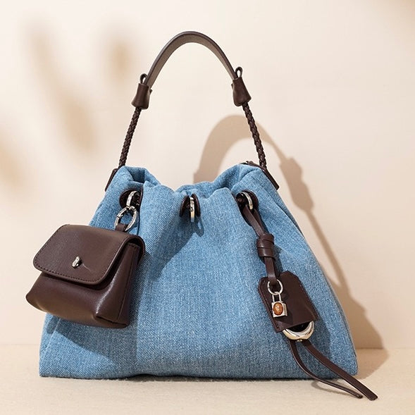 Gemalai Denim Slouch Bucket Bag