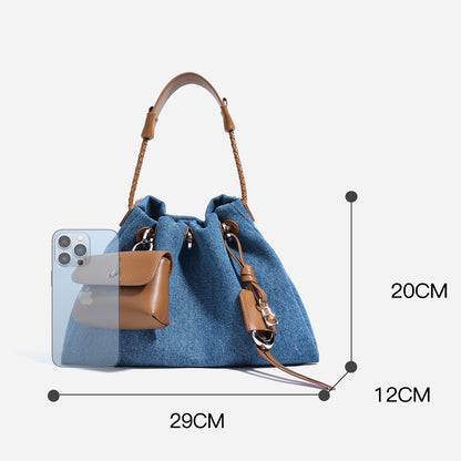 Gemalai Denim Slouch Bucket Bag