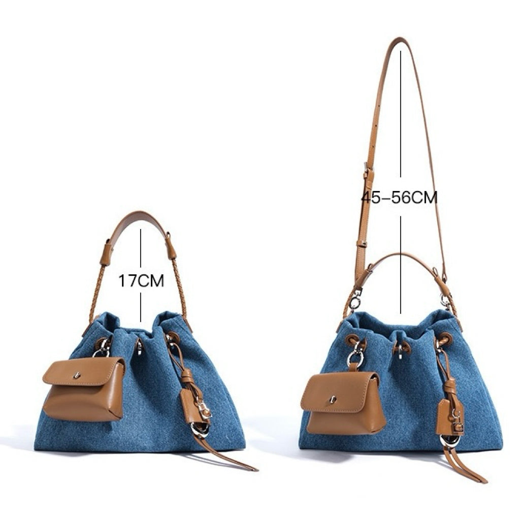Gemalai Denim Slouch Bucket Bag