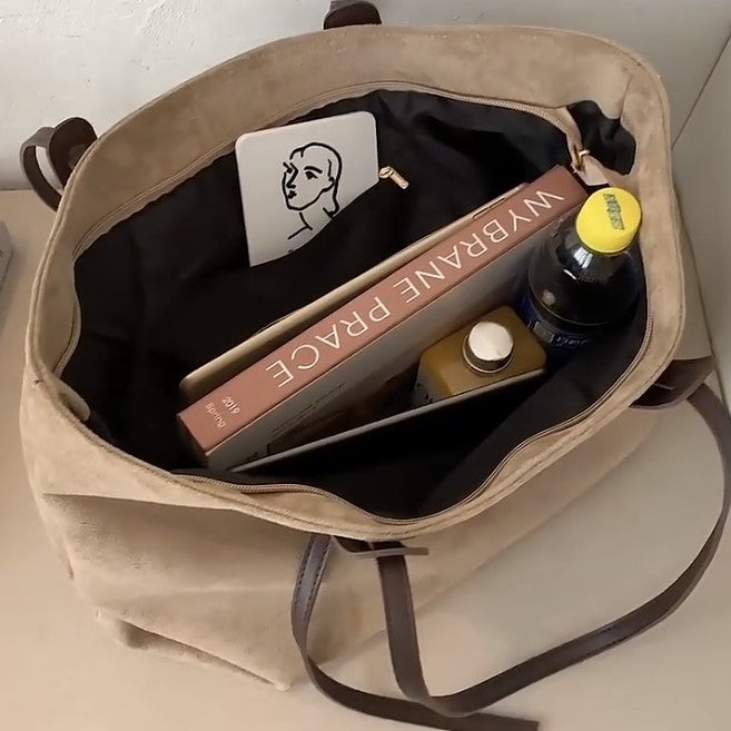 Embun Malam Selasih Suede Tote