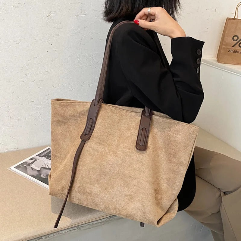Embun Malam Selasih Suede Tote
