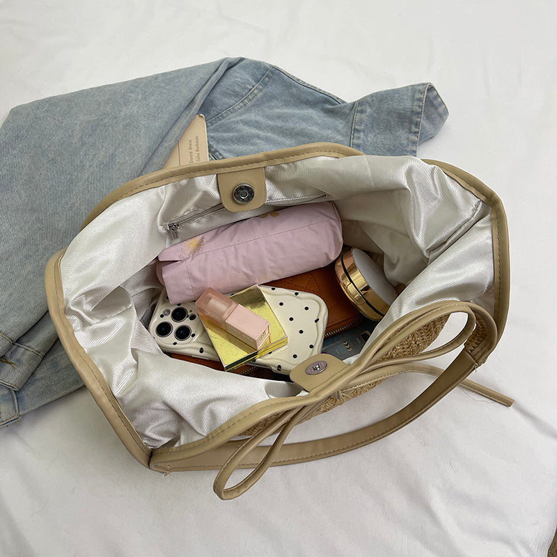 Bumi Lestari Ribbon Straw Tote