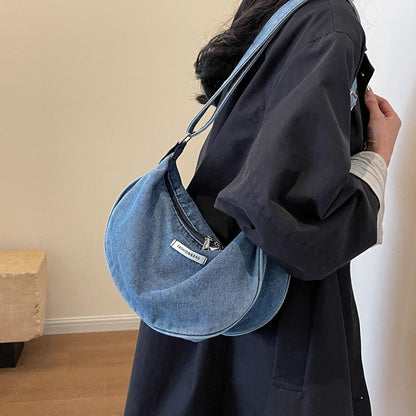 Gemalai Denim Crescent Bag